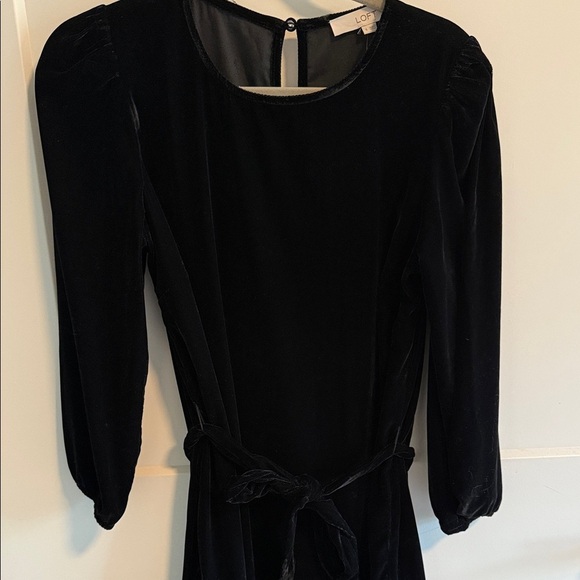 NWT LOFT Black Long Sleeve Dress - Picture 4 of 11